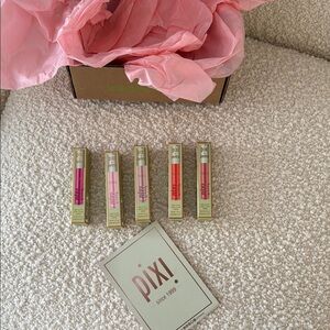 Pixi 5 Lipstick Set - Red, Pink, Orange Shades